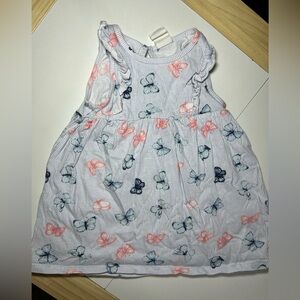 H&M Pink and Blue Butterfly Dress